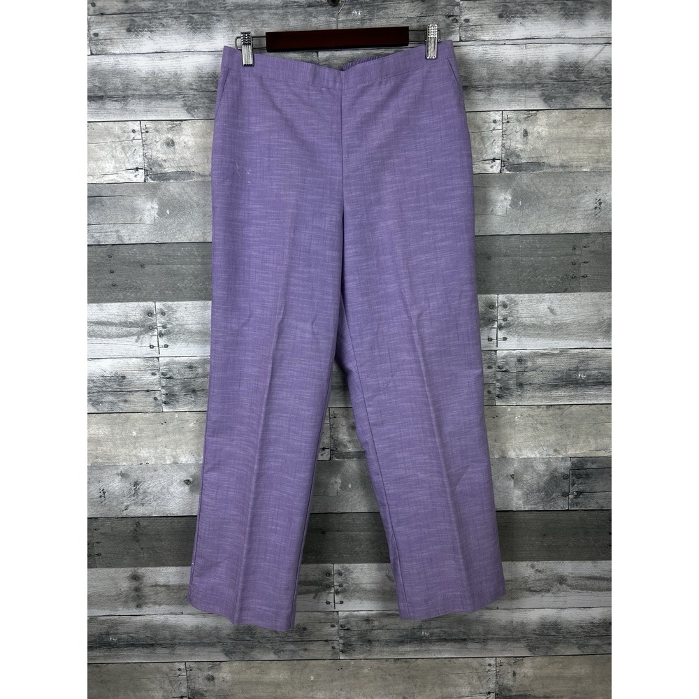 Alfred Dunner Women's Purple Pull On Pants 12